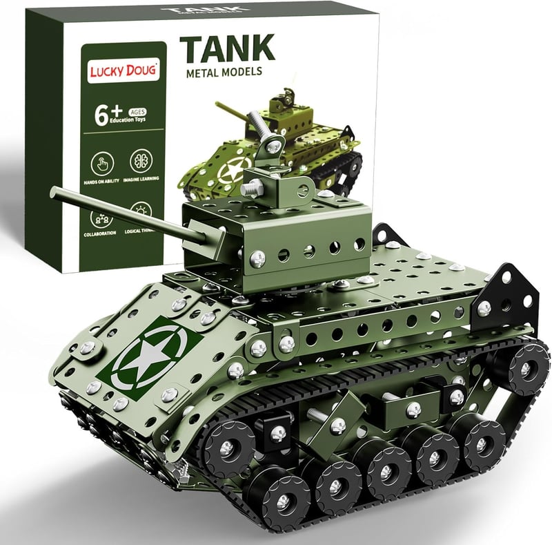 STEM Army Tank Building Set - 284 Pieces Educational Toy for Ages 8-12