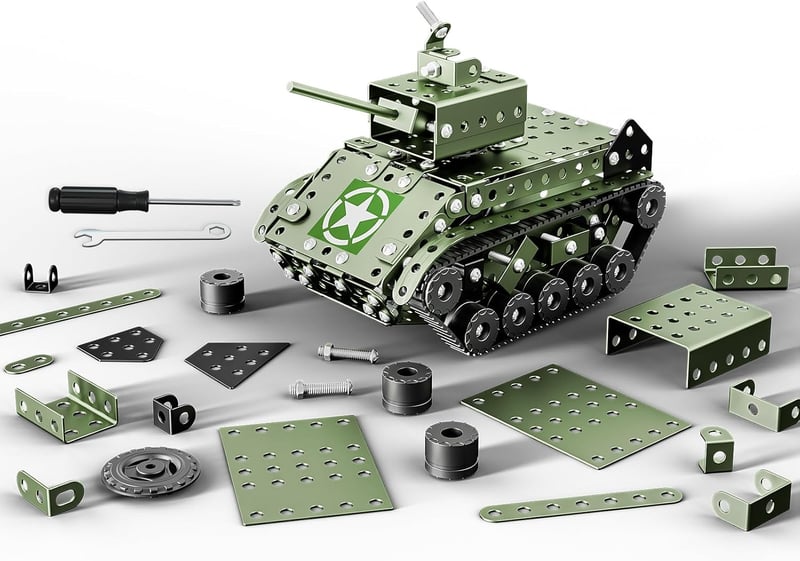 STEM Army Tank Building Set - 284 Pieces Educational Toy for Ages 8-12