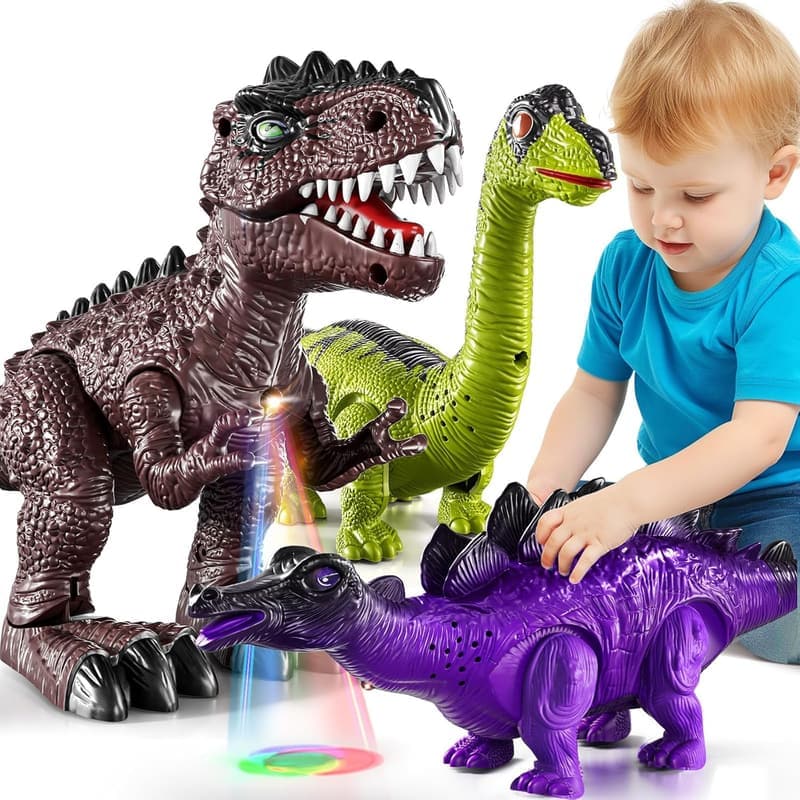 Electronic Walking Dinosaur Toys for Kids Ages 3-8 - Birthday Gift