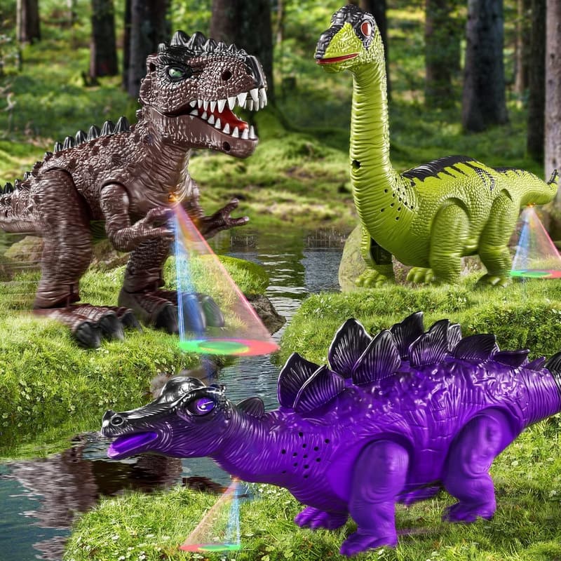 Electronic Walking Dinosaur Toys for Kids Ages 3-8 - Birthday Gift