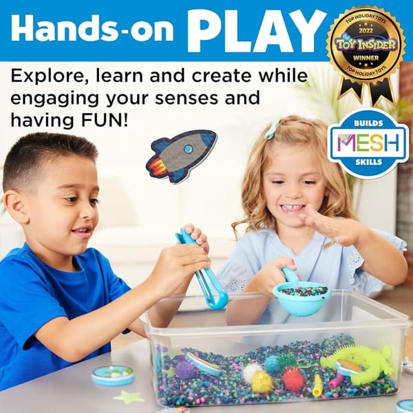 Outer Space Sensory Bin for Kids Ages 3-5
