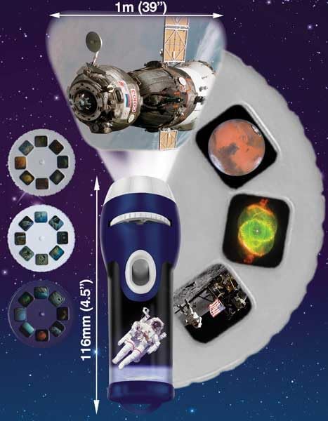 Space Torch and Projector - Fun STEM Image Projector for Ages 3+