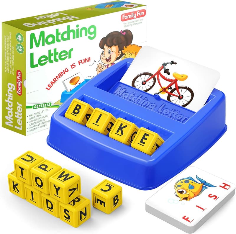 Educational Letter Matching Game for Toddlers (Ages 3-7)
