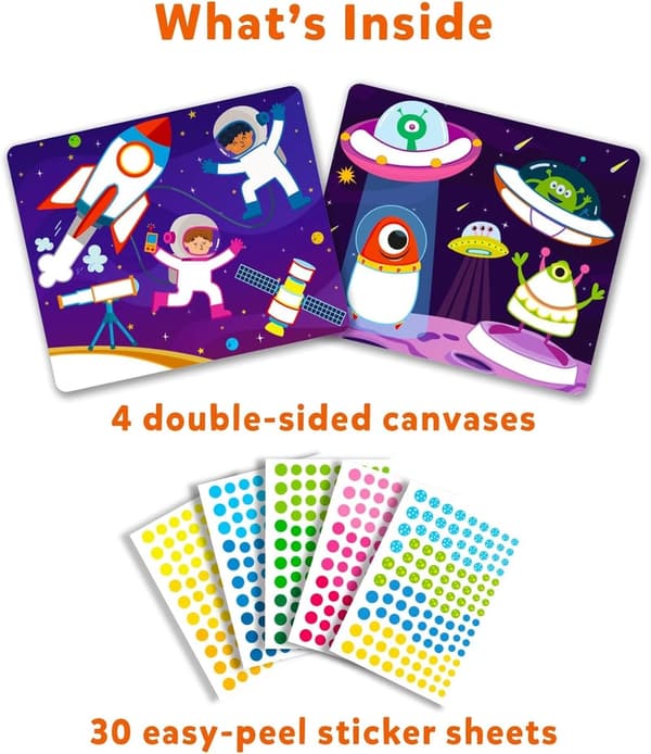 Mess-Free Space Sticker Art Activity for Kids Ages 3-7