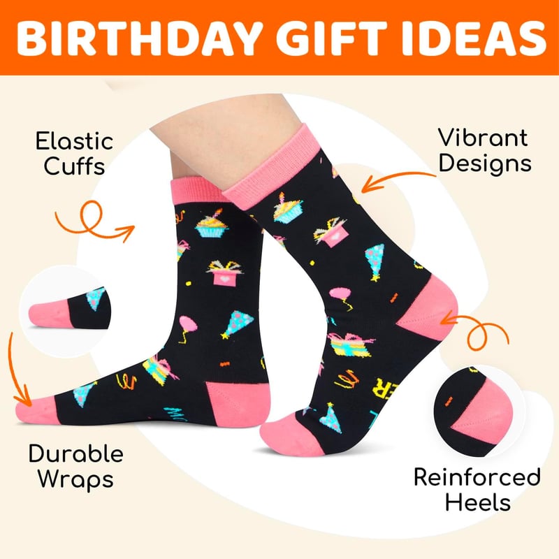 13th Birthday Gift - Fun Socks for Teen Girls