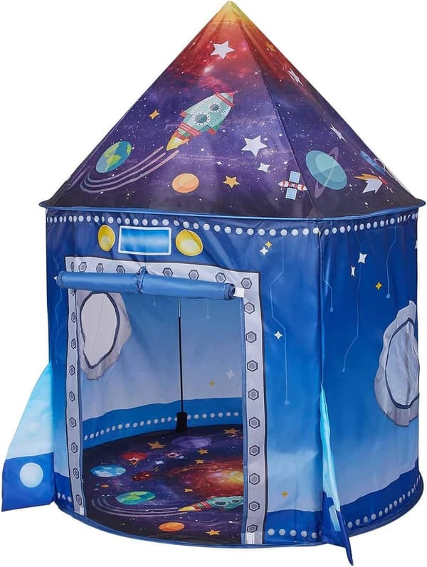 Rocket Ship Pop-Up Play Tent for Kids, Ideal Gift for 3-5 Years