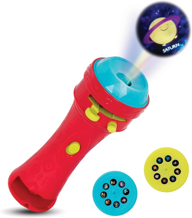 Space Projector Flashlight with 2 Image Reels for Kids