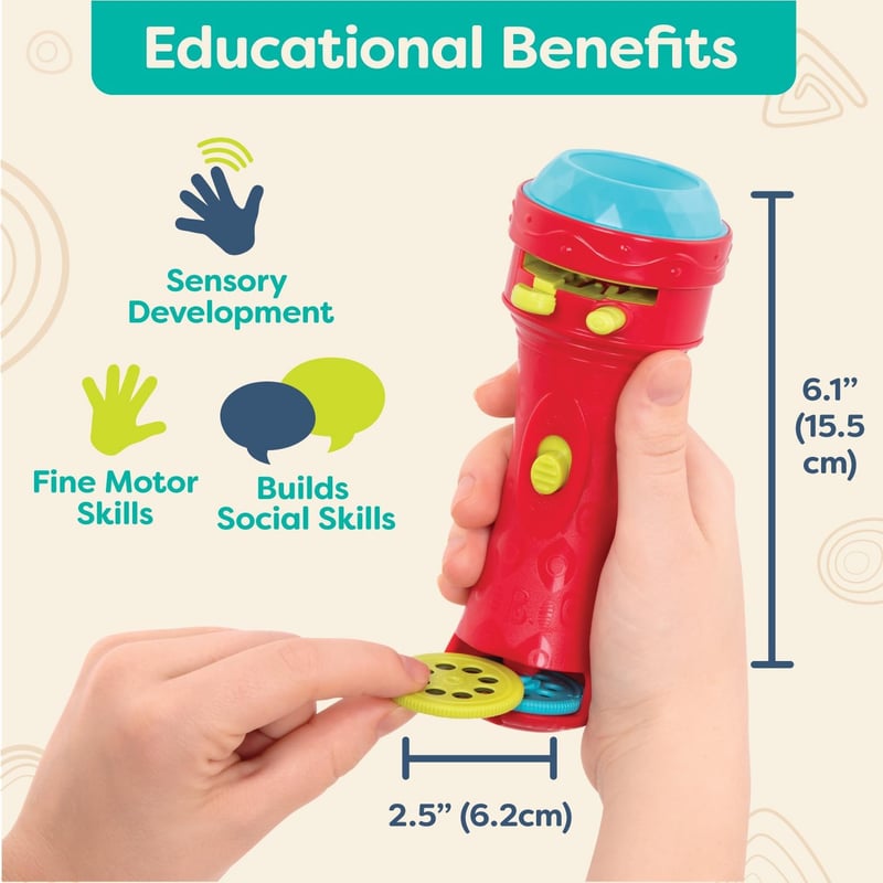 Space Projector Flashlight with 2 Image Reels for Kids