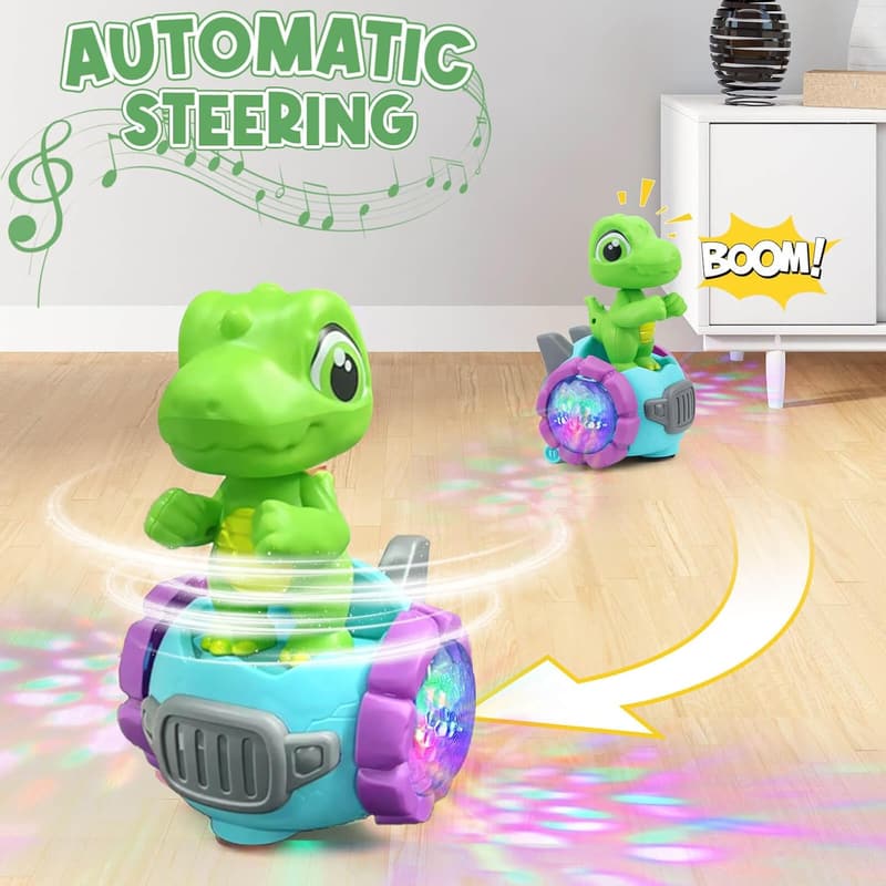 Dinosaur Robot Car Toy with Lights & Music for Toddlers