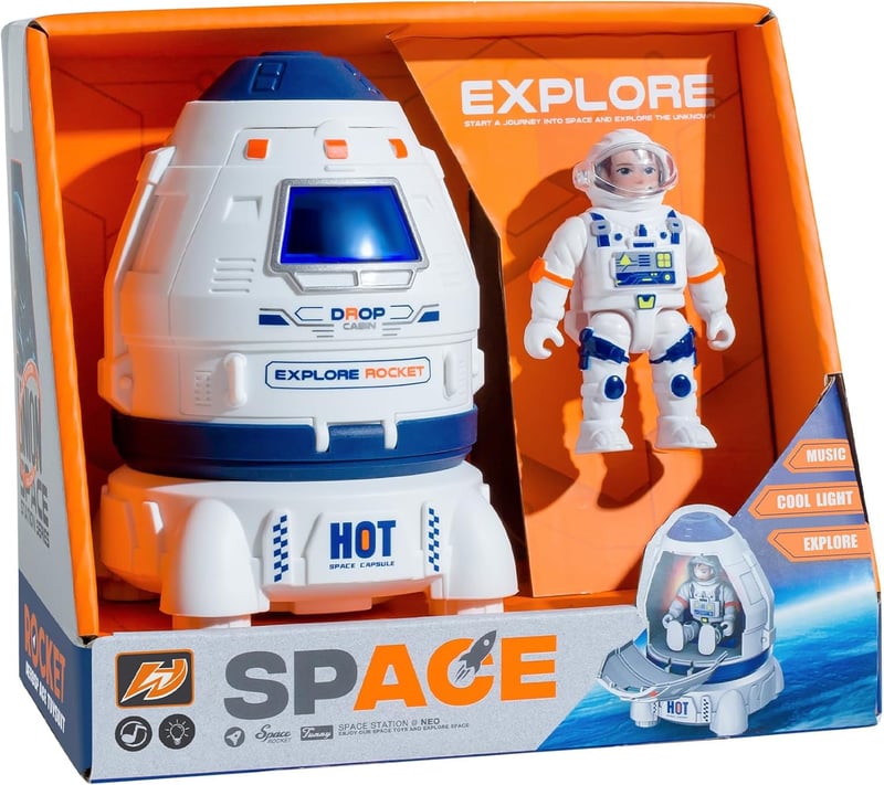 Space Adventure Capsule Toy with Lights & Sound for Kids