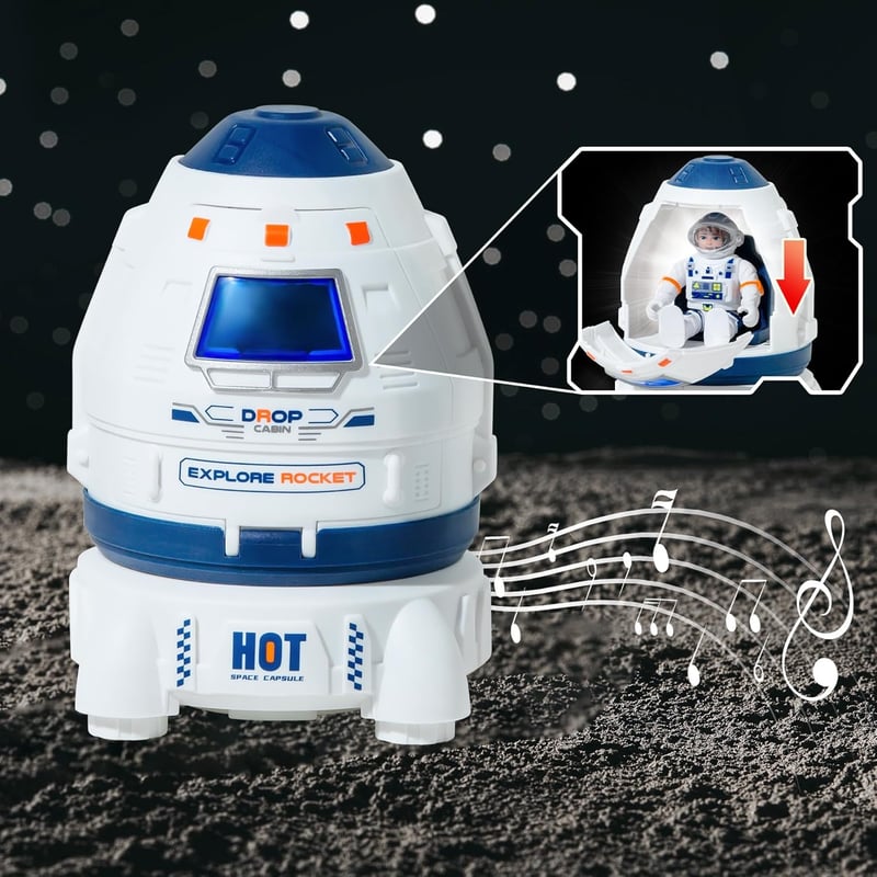 Space Adventure Capsule Toy with Lights & Sound for Kids