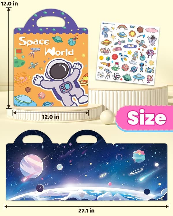 Toddler Reusable Sticker Book - Fun Craft Activity for Ages 1-4
