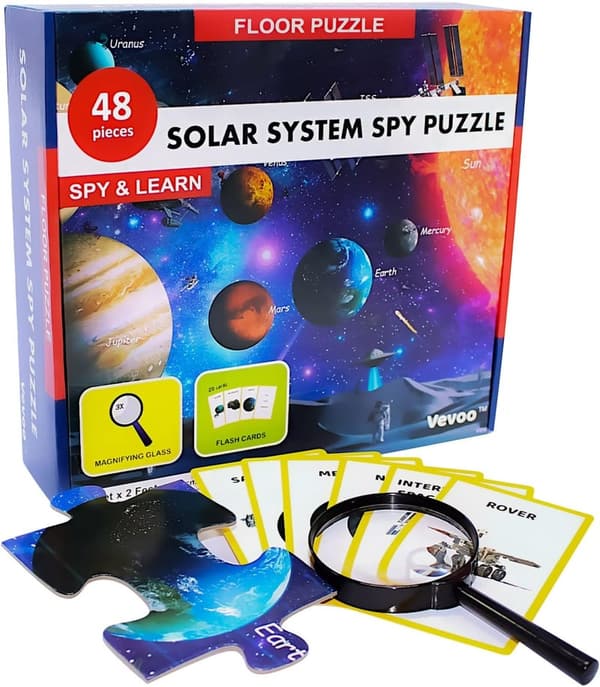 Solar System Spy Puzzle - 48-Piece Educational Floor Puzzle for Kids