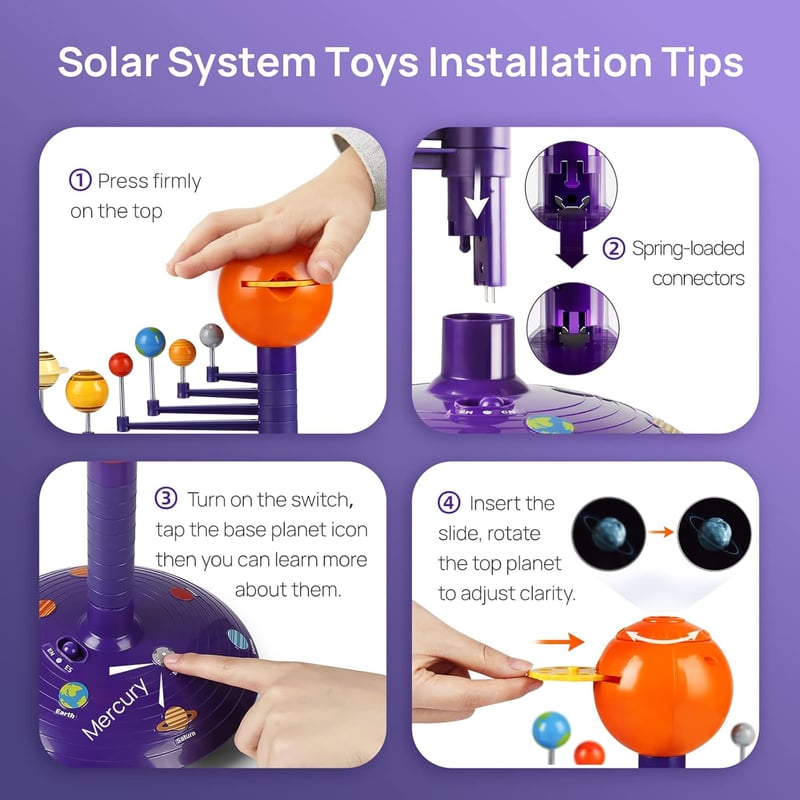 STEM Solar System Model Kit for Kids with 8 Planets