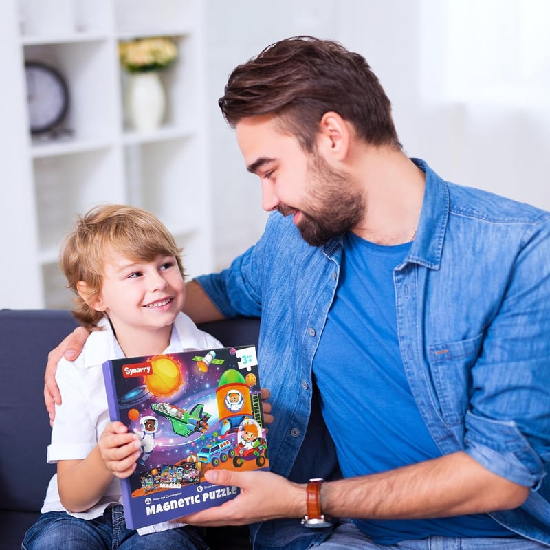 Magnetic Space Planet Puzzles for Toddlers 3-5 Years