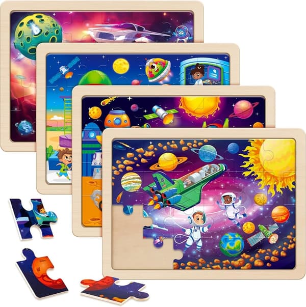 Solar System Wooden Puzzle for Kids - FSC Certified, Gift for Ages 3-6