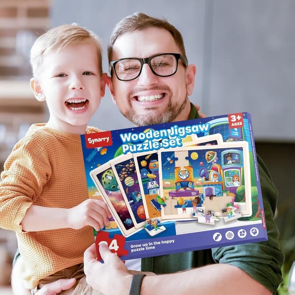 Solar System Wooden Puzzle for Kids - FSC Certified, Gift for Ages 3-6