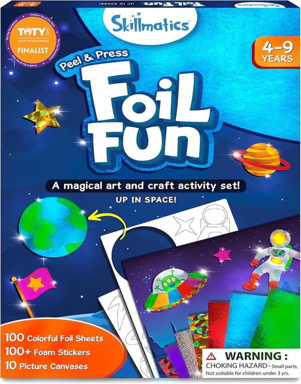 Foil Fun Space Art Kit for Kids Ages 4-9 - Mess-Free Craft Activity
