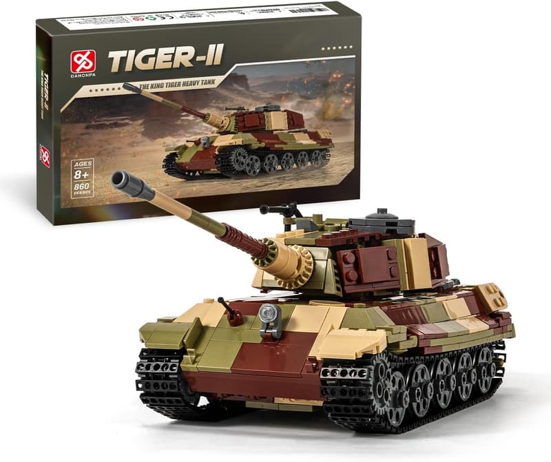 WW2 Army Tank Building Block Set with 860 Pieces