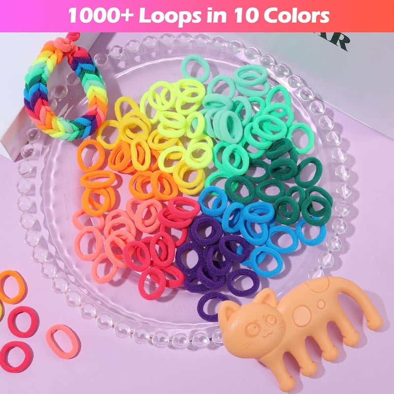 DIY Bracelet Making Kit for Girls 8-12, 1000+ Rainbow Loops