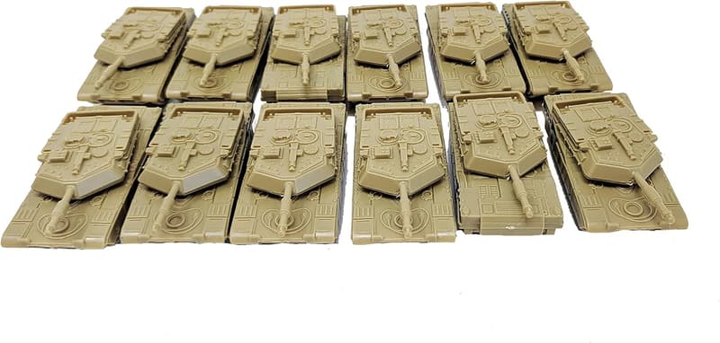 Army Diorama Playset: 12 Armored Tanks & Toy Aircraft Carriers
