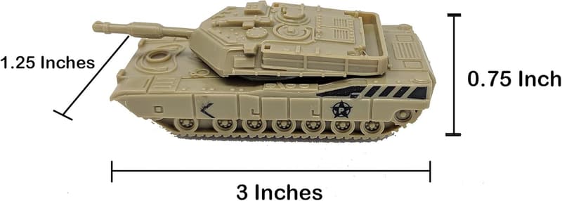 Army Diorama Playset: 12 Armored Tanks & Toy Aircraft Carriers