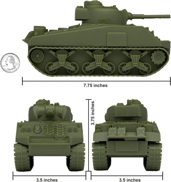 BMC WW2 Sherman M4 Tank - 1:32 Scale Military Model