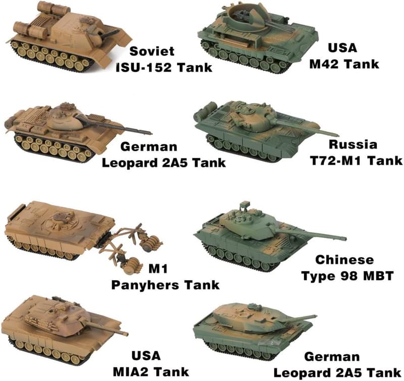 Military Army Playset with Take-Apart Battle Tank and Soldiers