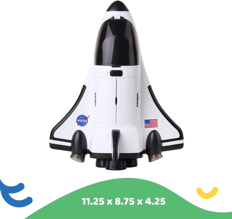 Light-Up Spaceship Shuttle Toy with Astronaut Figure for Kids