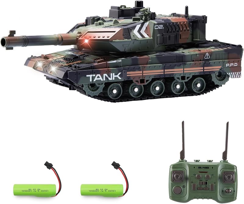 Remote Control Army Tank with Light & Sound – 13 Channels