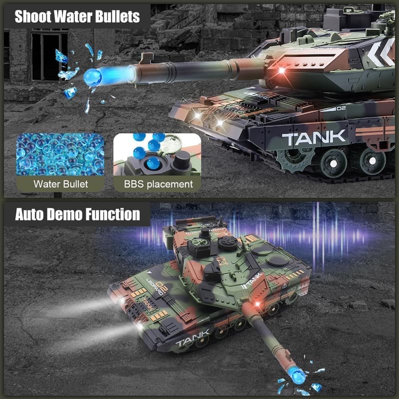 Remote Control Army Tank with Light & Sound – 13 Channels