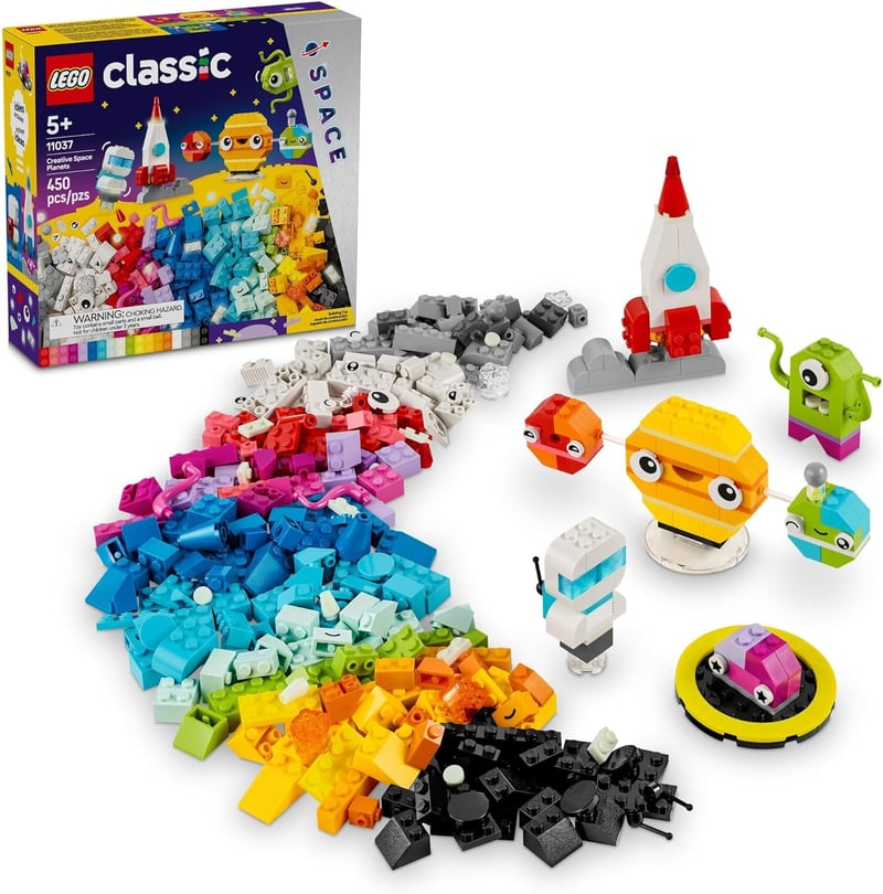 LEGO Classic Space Planets Building Set - Glow-in-the-Dark Fun