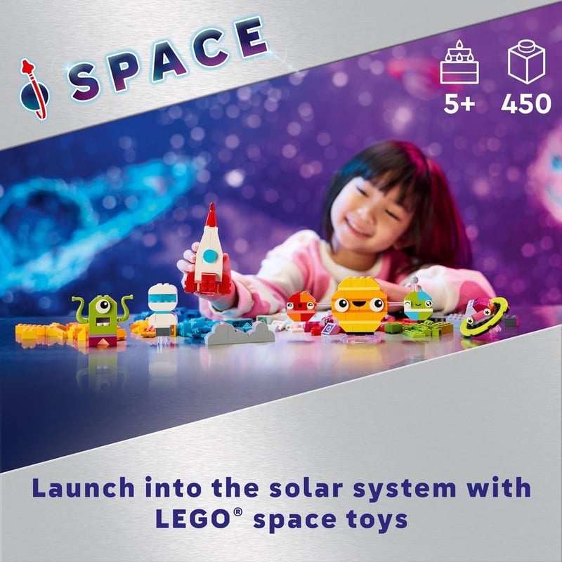 LEGO Classic Space Planets Building Set - Glow-in-the-Dark Fun