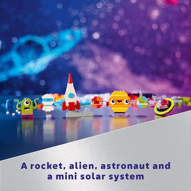 LEGO Classic Space Planets Building Set - Glow-in-the-Dark Fun
