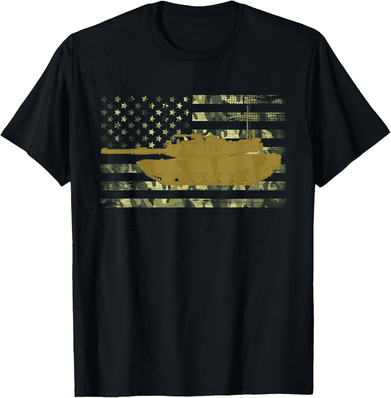 American Flag Camo T-Shirt for Military Enthusiasts