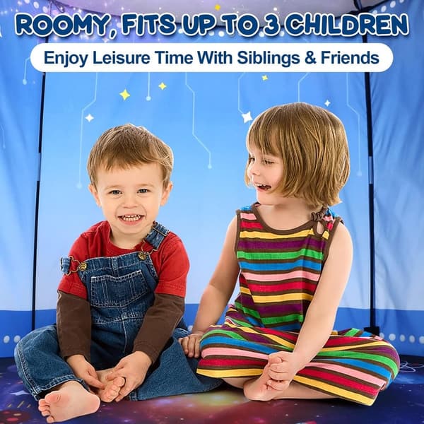 Rocket Ship Kids Tent - Pop Up Indoor Playhouse for Toddlers