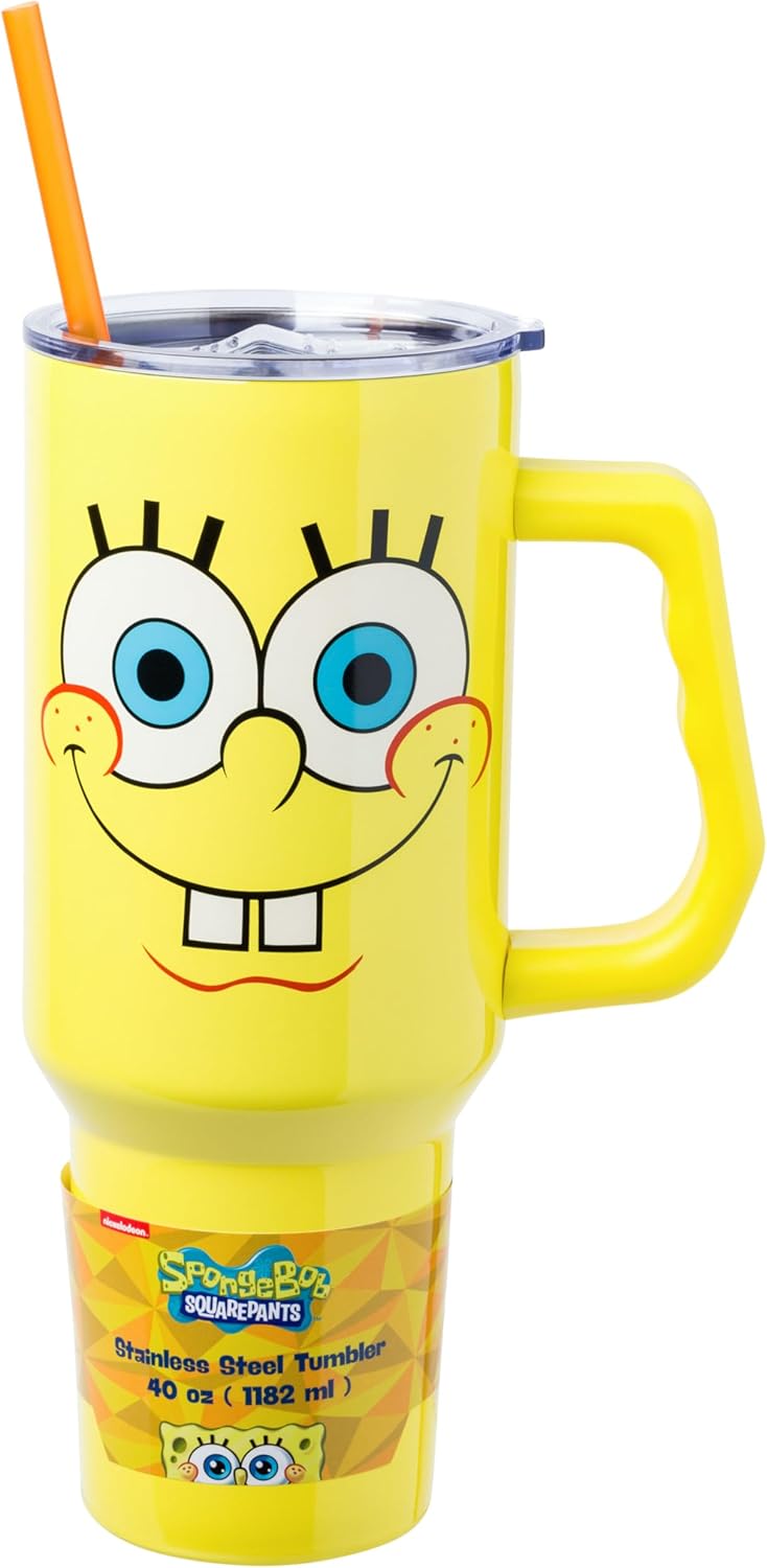 Spongebob Stainless Steel Tumbler with Handle - 40 oz