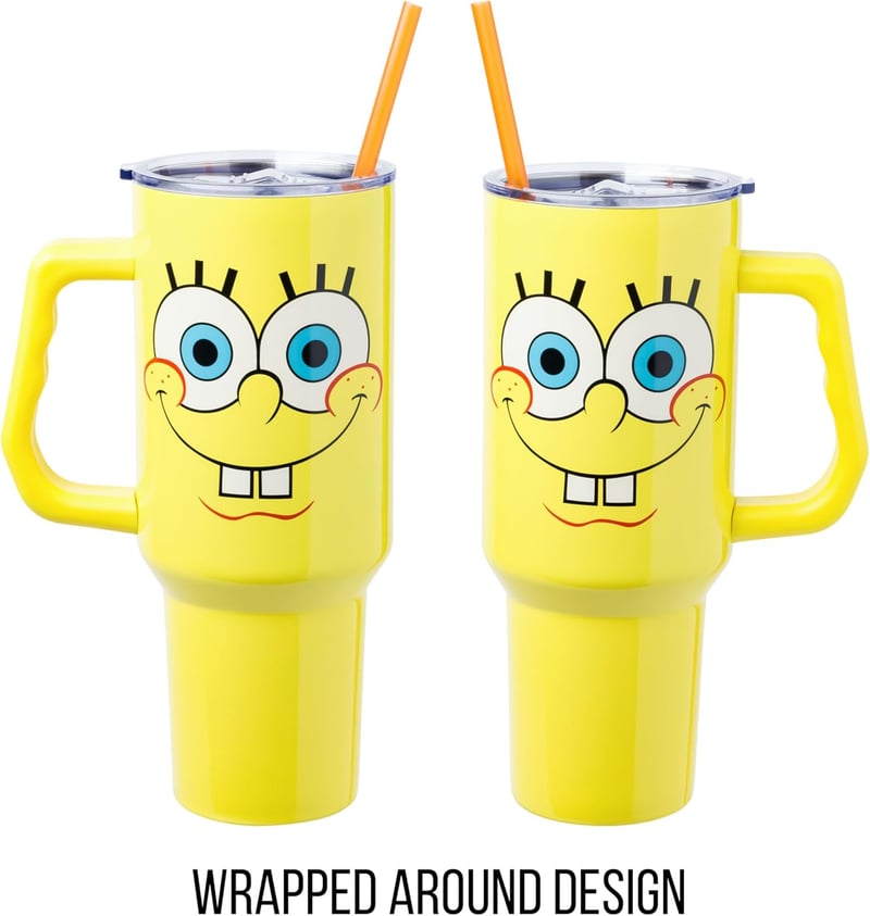 Spongebob Stainless Steel Tumbler with Handle - 40 oz