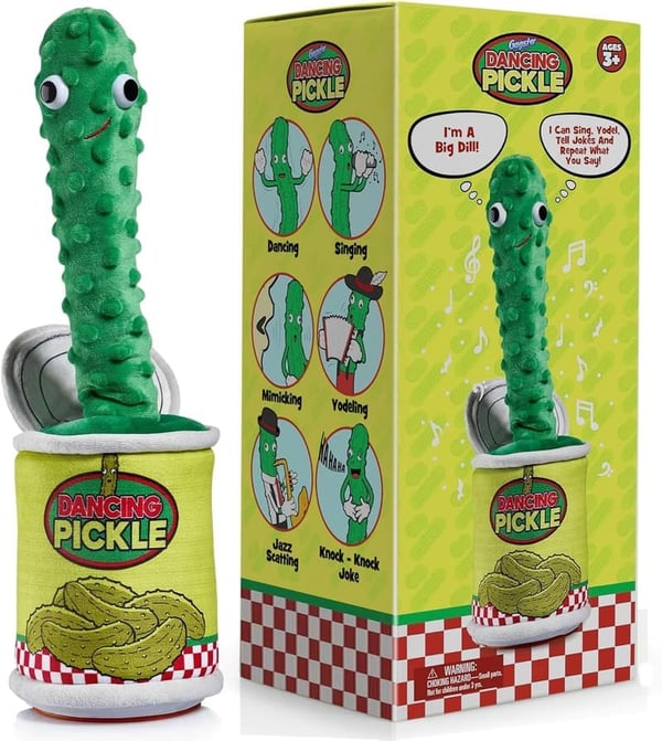 Dancing Pickle Toy - Electronic, Singing, and Joke-Telling Gift