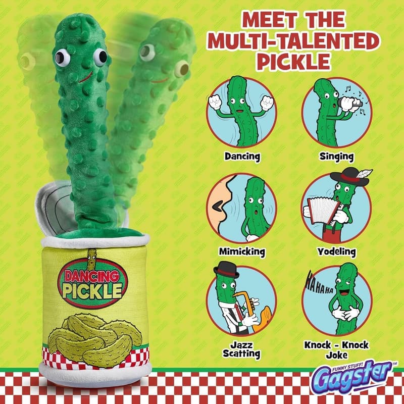 Dancing Pickle Toy - Electronic, Singing, and Joke-Telling Gift