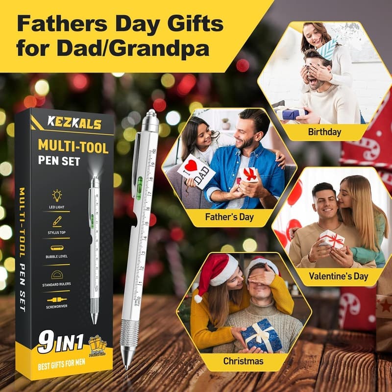 Father's Day 9-in-1 Multitool Pen Gift for Dad