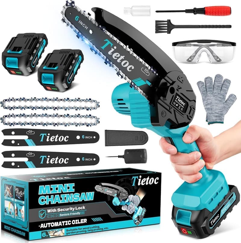 Cordless 6-Inch Mini Chainsaw - Portable Tool for Garden & Home