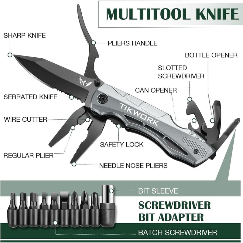 Men's Multitool Pocket Knife - Perfect for Birthdays & Anniversaries