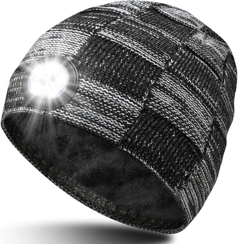 Rechargeable LED Beanie Hat - Great Gift for Men