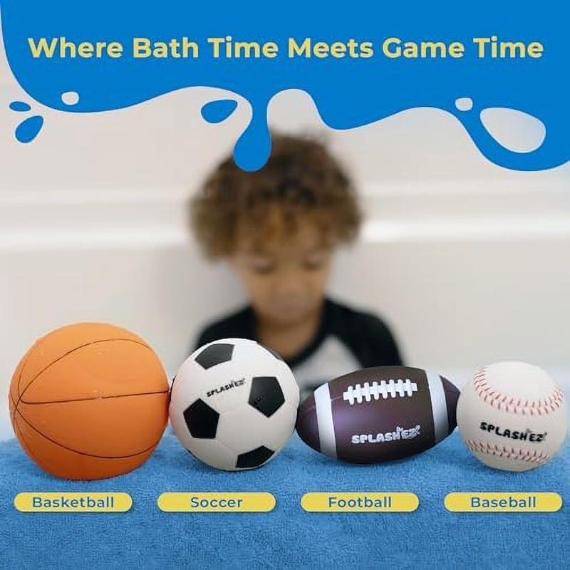 Mold-Free Baby Bath Toy Balls Set for Kids Ages 0+