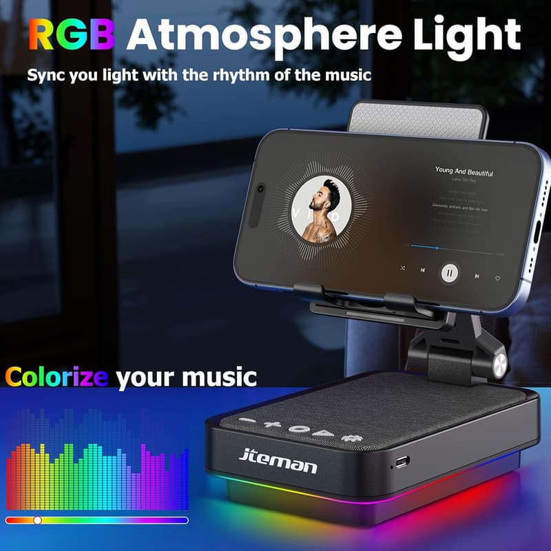 Cool Tech Gift: Wireless Bluetooth Speaker & Phone Stand for Him