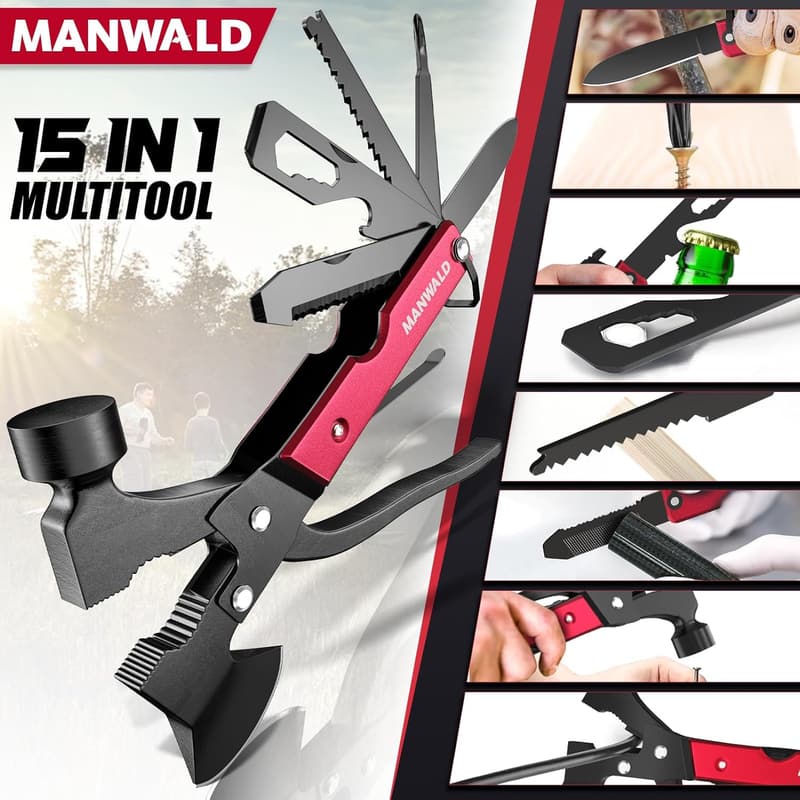 15-in-1 Multitool Axe Hatchet for Father's Day Gifts