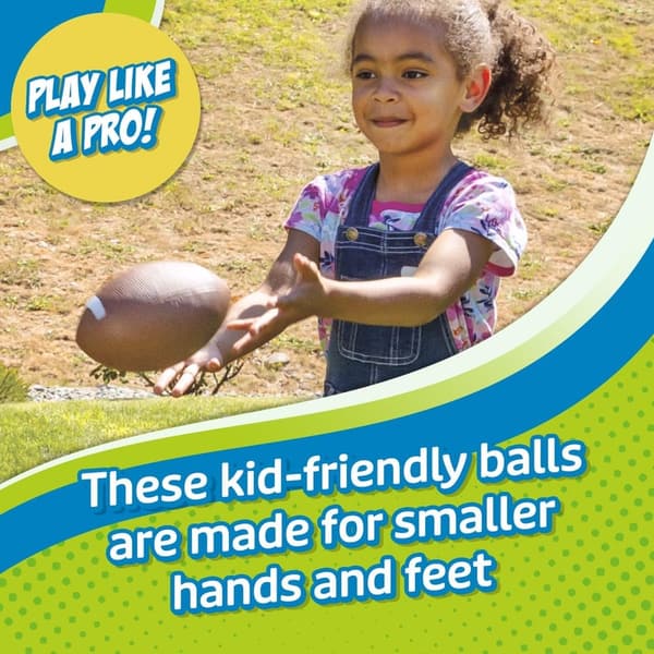 Outdoor Play Pro-Ball Set - Pack of 3 Balls (Soccer, Football, Basketball)