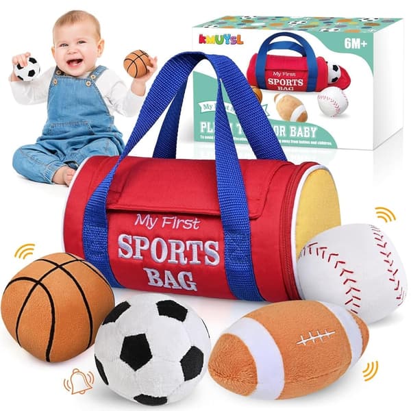 First Sports Plush Toy Set with Sensory Balls for Infants