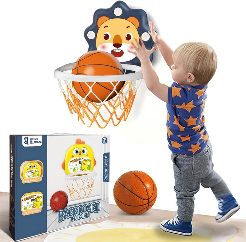 Indoor Mini Basketball Hoop for Toddlers - Gifts for Ages 1-4
